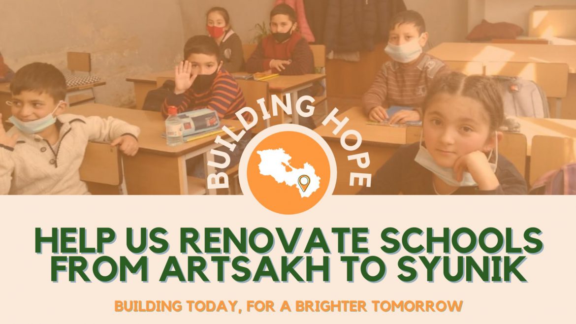 Fundraiser Launched to Renovate Schools in Artsakh, Syunik